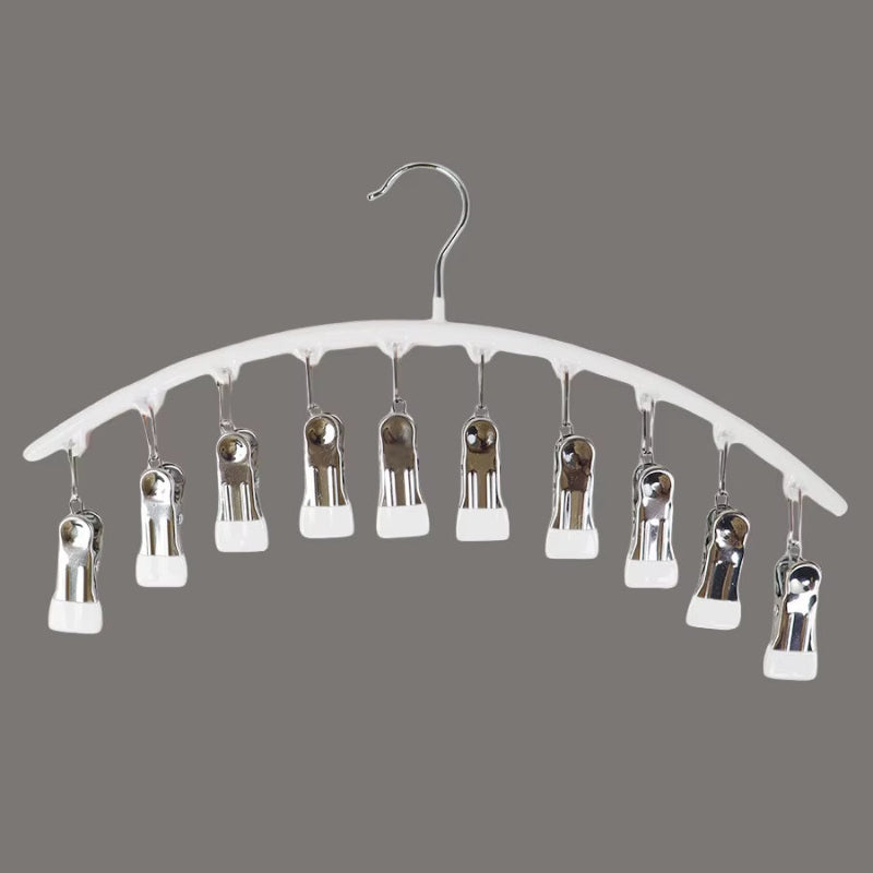 Space-Saving Organizer with 10 Strong Clips for Effortless Closet Storage