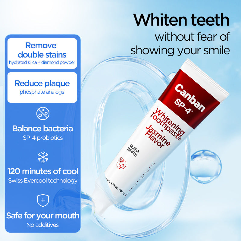 Canban Whitening Toothpaste-Jasmine Flavor-120g