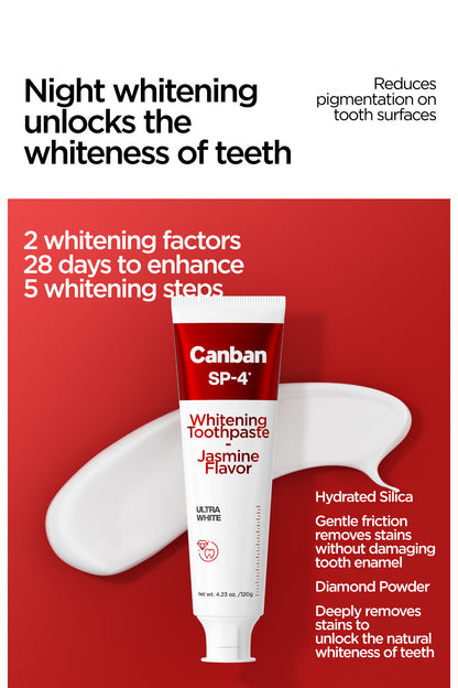 Canban Whitening Toothpaste-Jasmine Flavor-120g